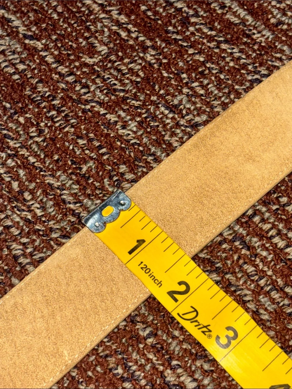 Vintage Classic Suede Belt Tan suede Gold tone Buckle preppy elegant fall belt
